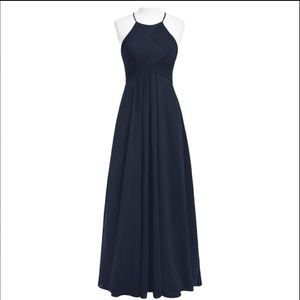 Navy Floor Length Dress